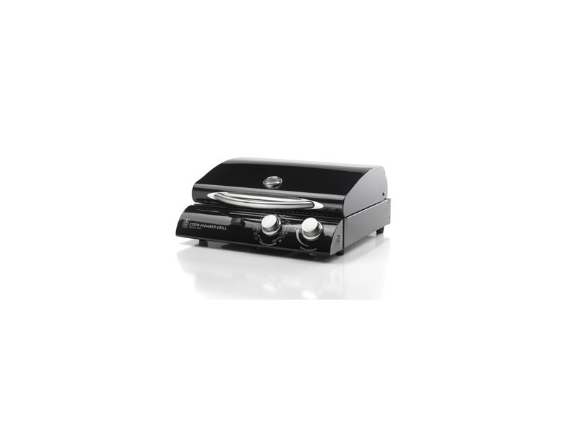 Portable 20 inch Gas Grill in Black Porcelain