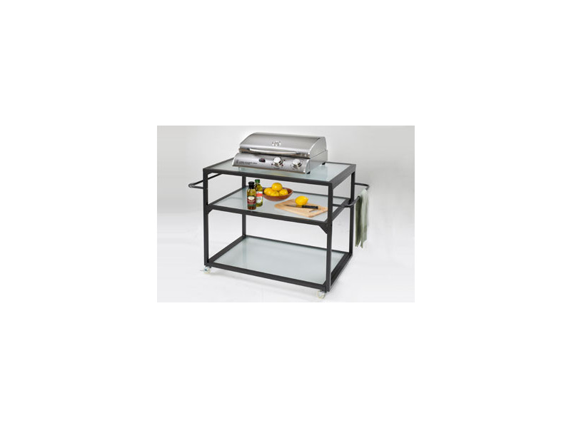 Alt View of Optional Bistro Cart with Glass Top