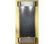 Round Stainless Steel Metal with Black Stone