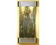 Round Stainless Steel Metal with Green Stone