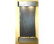 Square Stainless Steel Metal with Black Stone