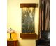 Square Rustic Copper Metal with Green Stone