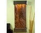 Square Stainless Steel Metal with Brown Marble Stone