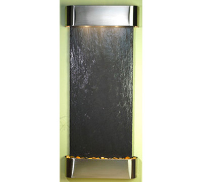 Round Stainless Steel Metal with Black Stone