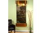 Round Rustic Copper Metal with Green Marble Stone