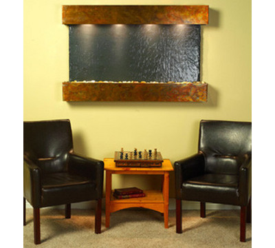 Rustic Copper Metal with Black Stone