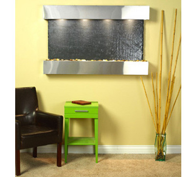 Stainless Steel Metal with Black Stone