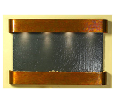 Rustic Copper Metal with Black Stone