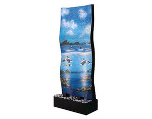 Wave Painted Floor Fountain - FREE Inside Delivery!
