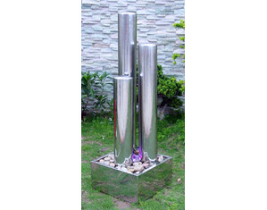 Purple Zen Medium Silver Skyline Floor Fountain - FREE Inside Delivery!