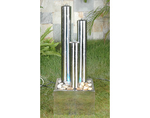 Purple Zen Small Silver Skyline Floor Fountain - FREE Inside Delivery!