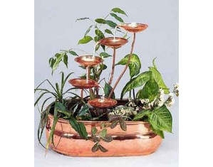 Unique Arts 5 Leaf Table Floor Fountain Oblong Base Floor Fountain - Fast FREE FedEx Shipping!