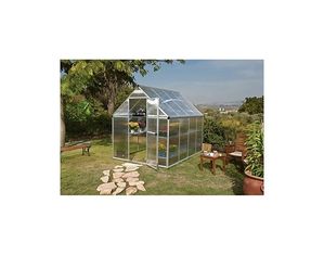 Poly-Tex Nature 6' x 8' Greenhouse - Silver Frame - Twin-Wall Greenhouse