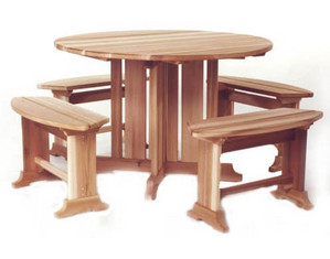 All Things Cedar Round Picnic Table