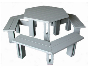 EPS 6 Sided Hexagonal Picnic Table