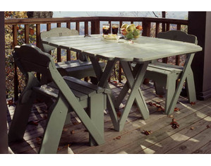 Uwharrie Fanback Collection Picnic Table - FREE Inside Delivery!