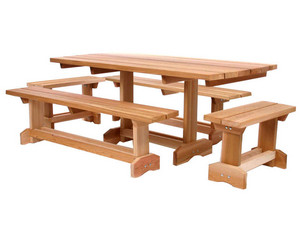 All Things Cedar Heavy Duty Patio Table Set - FREE Inside Delivery!