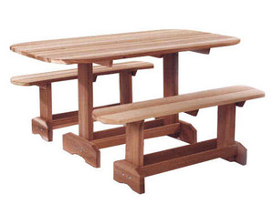 All Things Cedar Oval Patio Table Set