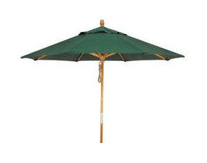 World Factory 9 ft Wood Market Umbrella - Fast FREE FedEx Shipping!