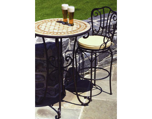 Alfresco Home New Swirl Swivel Bar Chair with Cushion - Fast FREE FedEx Shipping!
