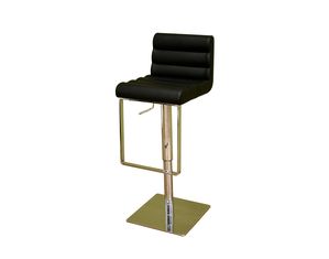 Baxton Studio  Chic Modern Leather Bar Stool in Black (ALC-2230-Black)
