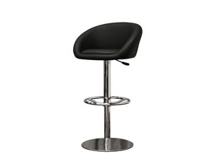 Baxton Studio Wynn Black Faux Leather Modern Bar Stool - Set of 2