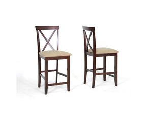 Baxton Studio Natalie Brown Wood Modern Counter Stool