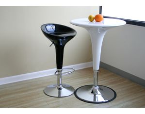 Set of 2 Baxton Studio Black Modern Bar Stools A148-Black (A148-black)