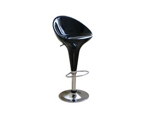 Set of 2 Baxton Studio Black Vinyl Bar Stool C302-black (C302-black)