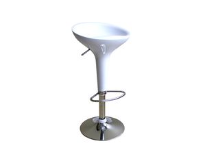 Set of 2 Baxton Studio White Vinyl Modern Bar Stool A148-white (A148-white)