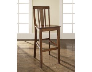Crosley Furniture Shield Back Bar Stool in Classic Cherry Finish with 30 Inch Seat Height - Set of 2 (CF500130-CH)