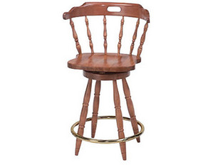 Furniture Imports 24 inch Swivel Bar Stool with Solid Wood Seat - Fast FREE FedEx Shipping!
