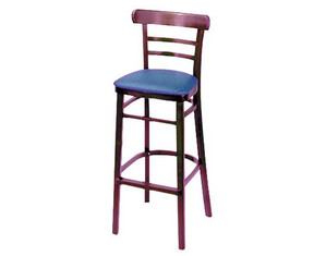 Furniture Imports Bentwood Stool with Upholstered Seat