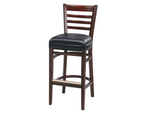 Furniture Imports Ladder Back Stool with Solid Wood Seat - Fast FREE FedEx Shipping!
