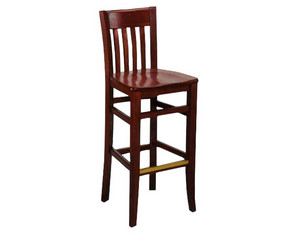 Furniture Imports Vertical High Back Stool with Upholstered Seat