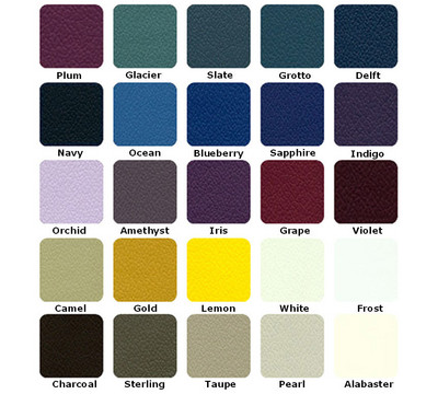 Available Andover Seat Upholstery Colors 1
