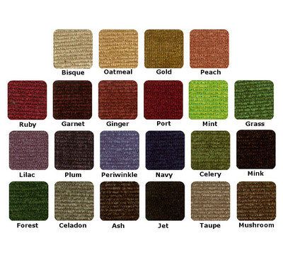Available Chenille Seat Upholstery Colors