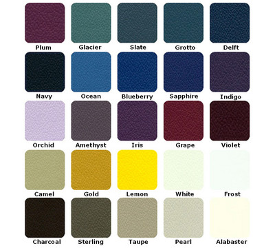 Available Andover Seat Upholstery Colors 1