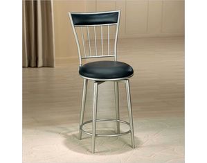 Hillsdale Furniture Benson Swivel Counter Stool with Black Vinyl - Fast FREE FedEx Shipping!