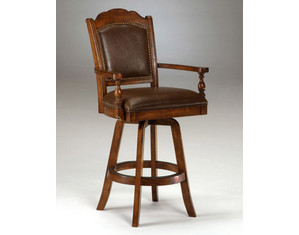 Hillsdale Furniture Nassau Swivel Leather Game Bar Stool