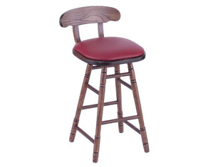 Holland Bar Stool Dutchman Promotional Oak Wood Low Curved Back Stool - Fast FREE FedEx Shipping!