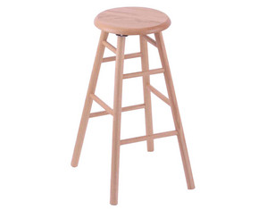 Holland Bar Stool Dutchman Promotional Oak Wood Standard Round Seat Swivel Stool - Fast FREE FedEx Shipping!