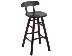 Holland Bar Stool Hollander Deluxe Oak Wood Low Curved Back Stool - Fast FREE FedEx Shipping!