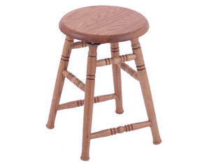Holland Bar Stool Hollander Deluxe Oak Wood Standard Round Seat Swivel Stool - Fast FREE FedEx Shipping!