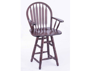 Holland Bar Stool Maple Wood Arrow Back Seat Stool with Arms