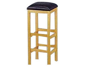 Holland Hardwoods Cherry Square Vinyl Cushion Backless Stool - Fast FREE FedEx Shipping!
