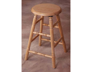 Holland Hardwoods Deluxe Maple Backless Stool with Swivel Wood Seat - Fast FREE FedEx Shipping!