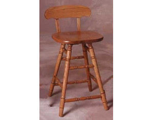 Holland Hardwoods Maple Commercial Low Back Bar Stool - Fast FREE FedEx Shipping!