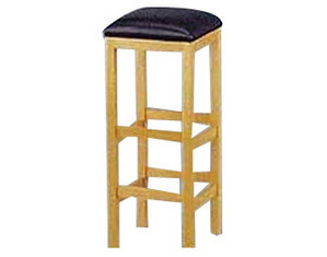 Holland Hardwoods Maple Square Fabric Cushion Backless Stool - Fast FREE FedEx Shipping!