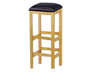 Holland Hardwoods Oak Square Vinyl Cushion Backless Stool - Fast FREE FedEx Shipping!